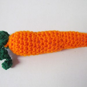 Crochet Carrot, Orange Carrot, Crochet Play Food, Crochet Vegetables, Pretend Play Food, Kitchen Baby Toy, Play Kitchen, Crochet Food Toys image 1