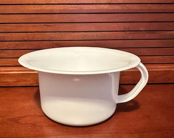 Potty Chair Chamber Pot, White Plastic, Standard Size