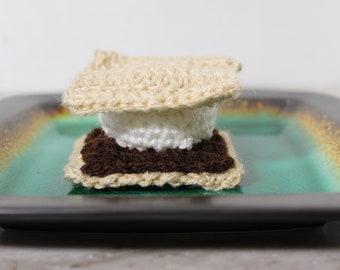 Crochet S'more: Handmade Pretend Play Food, Campfire Decor