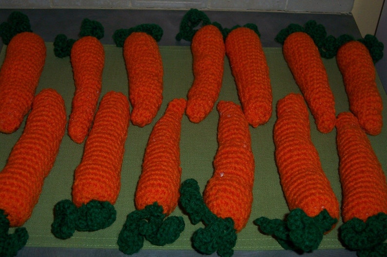 Crochet Carrot, Orange Carrot, Crochet Play Food, Crochet Vegetables, Pretend Play Food, Kitchen Baby Toy, Play Kitchen, Crochet Food Toys image 4