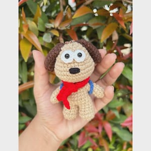 Handmade Crochet Dog Keychain | Cute Amigurumi Puppy Bag Charm | Small Yarn Dog Lover Gift | Animal Key Ring for Backpack or Purse