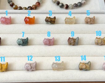 Carved Alashan Agate Cat Bead Charms, DIY Bracelet Necklace Beads