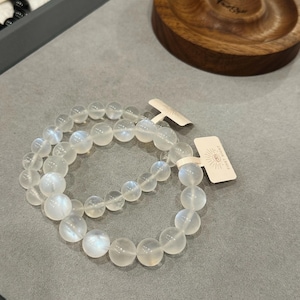 Natural blue moon stone bracelet, blue moonstone, boho bracelet, gift for her, spiritual jewelry, crystal bracelet, unisex