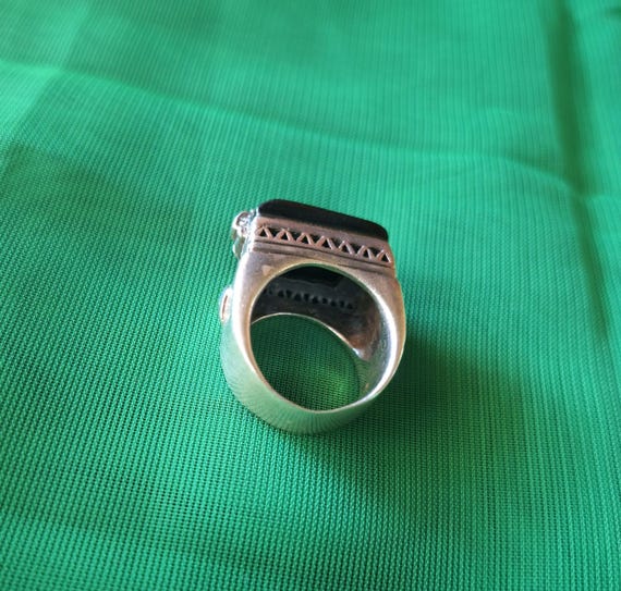 Solid Fine Silver Native American Multi Stone Sta… - image 9