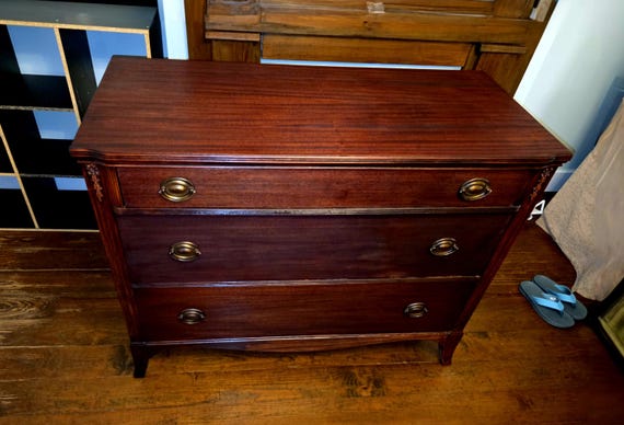 Huntley, 3 Drawer Cherry Wood Dresser From the 1800 - Etsy Huntley, 3 Drawer Cherry Wood Dresser From the 1800 - Etsy