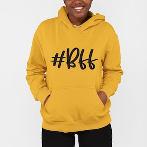 Best Friends Forever #BFF Hoodie, Matching Sweatshirts, Friendship Gifts, Comfy Hooded Sweater, BFF Apparel