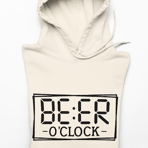 Sudadera ligera Beer o&#39;Clock, sudadera divertida para beber, regalo para amantes de la cerveza, chaqueta con capucha unisex, jersey Beer Time, ropa para beber alcohol.