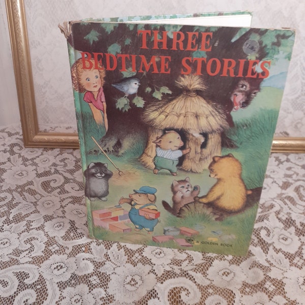 Three Bedtime Stories A Golden Book illustrated by Garth Williams, 1978 Hardcover Children's Book