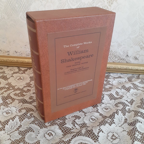 The Complete Works of William Shakespeare The World Publishing Company Vintage Hardcover Classic Book with Slipcase