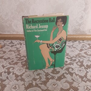 Vintage suspense book, The Recreation Hall by Richard Jessup, 1967 first edition hardcover thriller novel