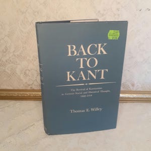 Back to Kant: 1978 Vintage Hardcover Philosophy Book