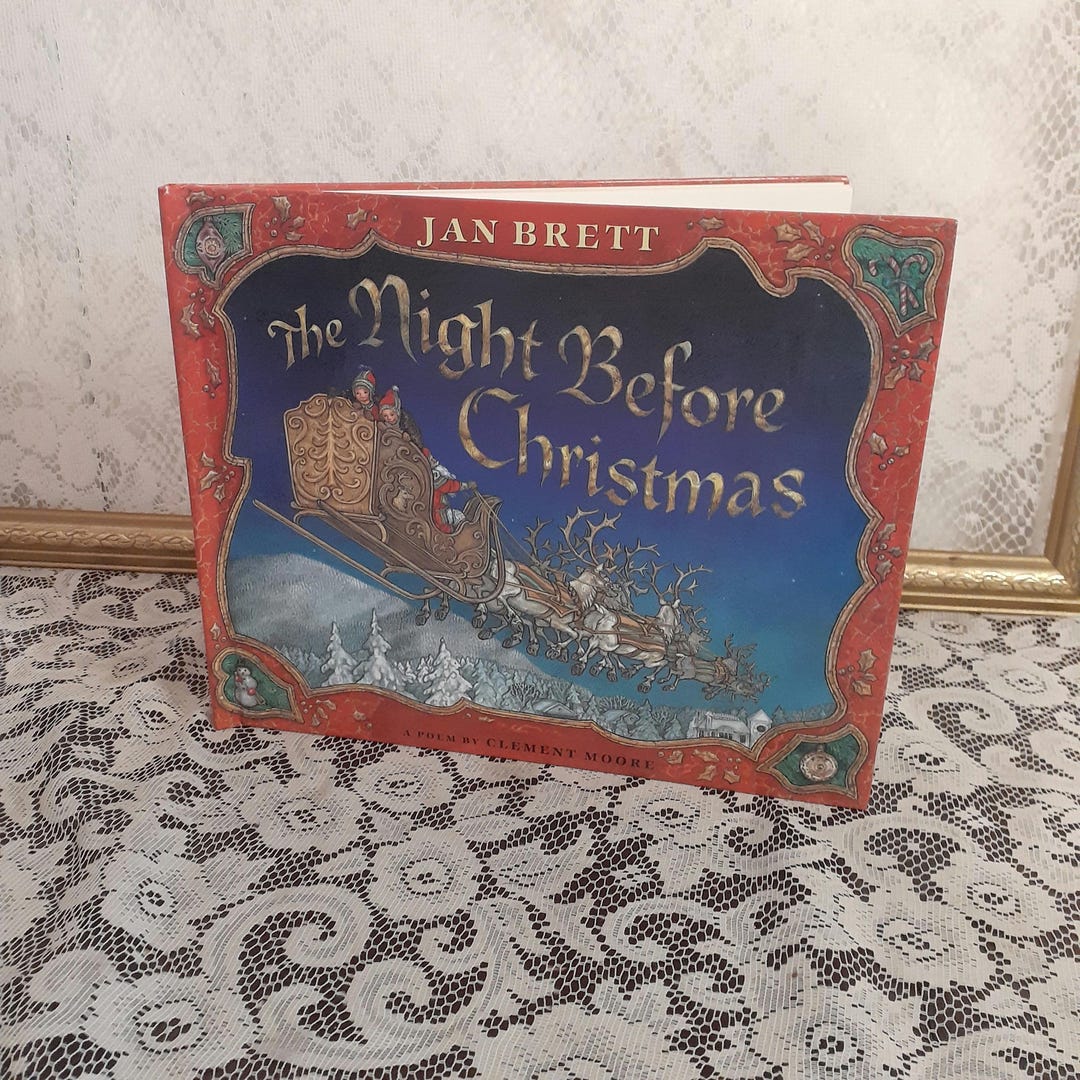 The Night Before Christmas by Jan Brett, Vintage 1998 Hardcover ...