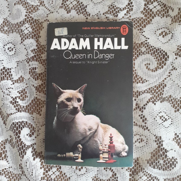 Queen in Danger by Adam Hall, Vintage 1973 New English Library Paperback Mystery Book