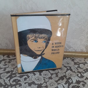 Vintage Poland Children&#39;s Book: A Week in Agata&#39;s World, 1970s Hardcover