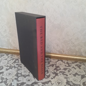 Classic literature book, The Red and the Black by Stendhal, 1947 Heritage Press, vintage illustrated hardcover, Rafaello Busoni art