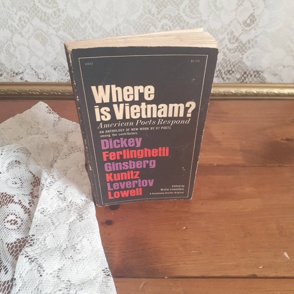 Where is Vietnam? American Poets Respond: An Anthology of Contemporary Poems, Vintage 1967 Paperback Book (B)