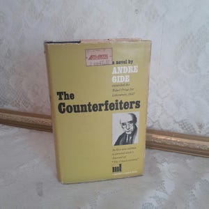 Classic literature book, The Counterfeiters, Andre Gide, 1955, vintage hardcover, Modern Library