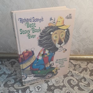 Vintage Golden Book, Richard Scarry’s Best Story Book Ever, 1968 hardcover children’s classic, illustrated stories