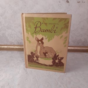 Vintage Children&#39;s Book, Walt Disney&#39;s Bambi 1944, Classic Illustrated Hardcover, Disney Adaptation