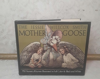 nursery rhyme book, Jessie Willcox Smith Mother Goose book, 1986 vintage children’s hardcover