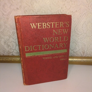 Webster’s New World Dictionary School and Office Edition, Vintage 1971 hardcover reference book