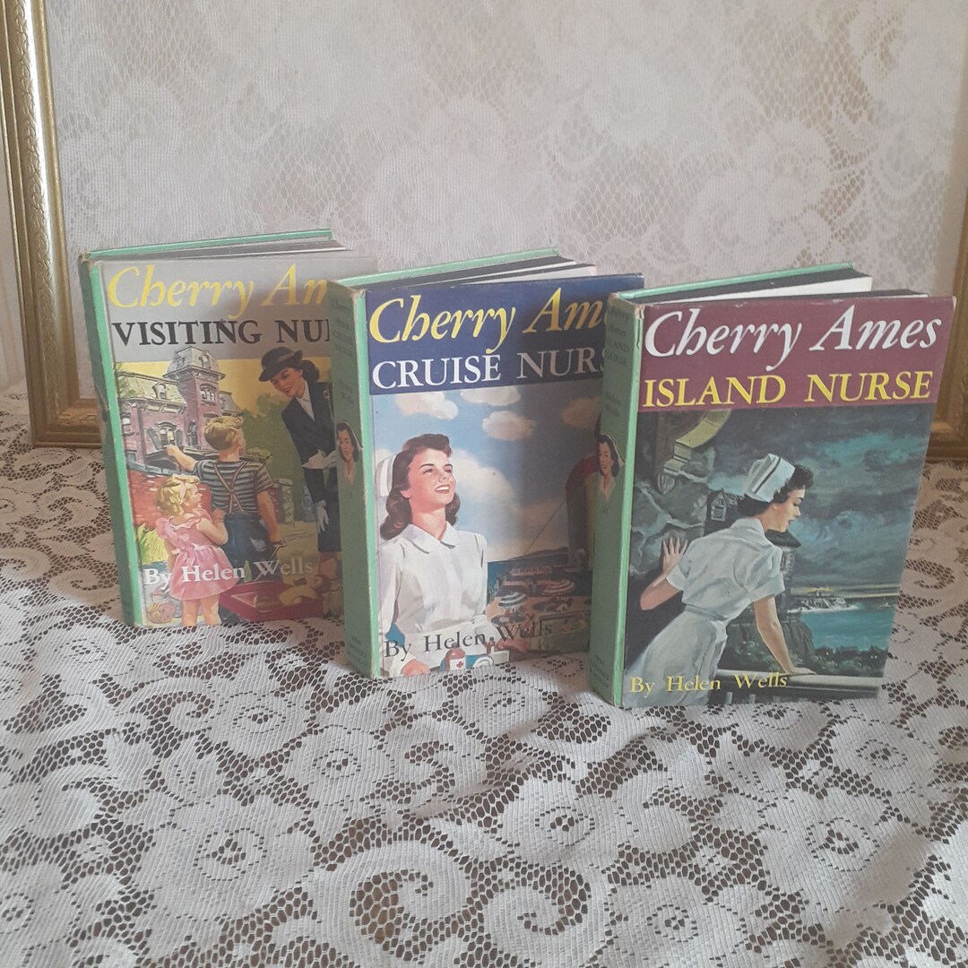 Vintage 1940 Cherry Ames Book Set by Helen Wells, Visiting Nurse