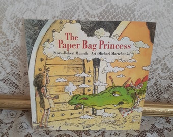 The Paper Bag Princess by Robert Munsch, Illustrated by Michael Martchenko Vintage 1998 Paperback Children's Picture Book vintage