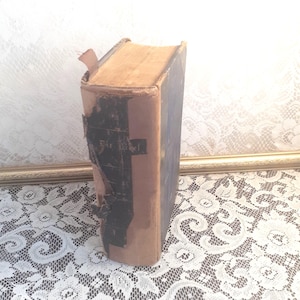 Antique German Bible, 1800s vintage religious book, old German scripture, collectible Bible