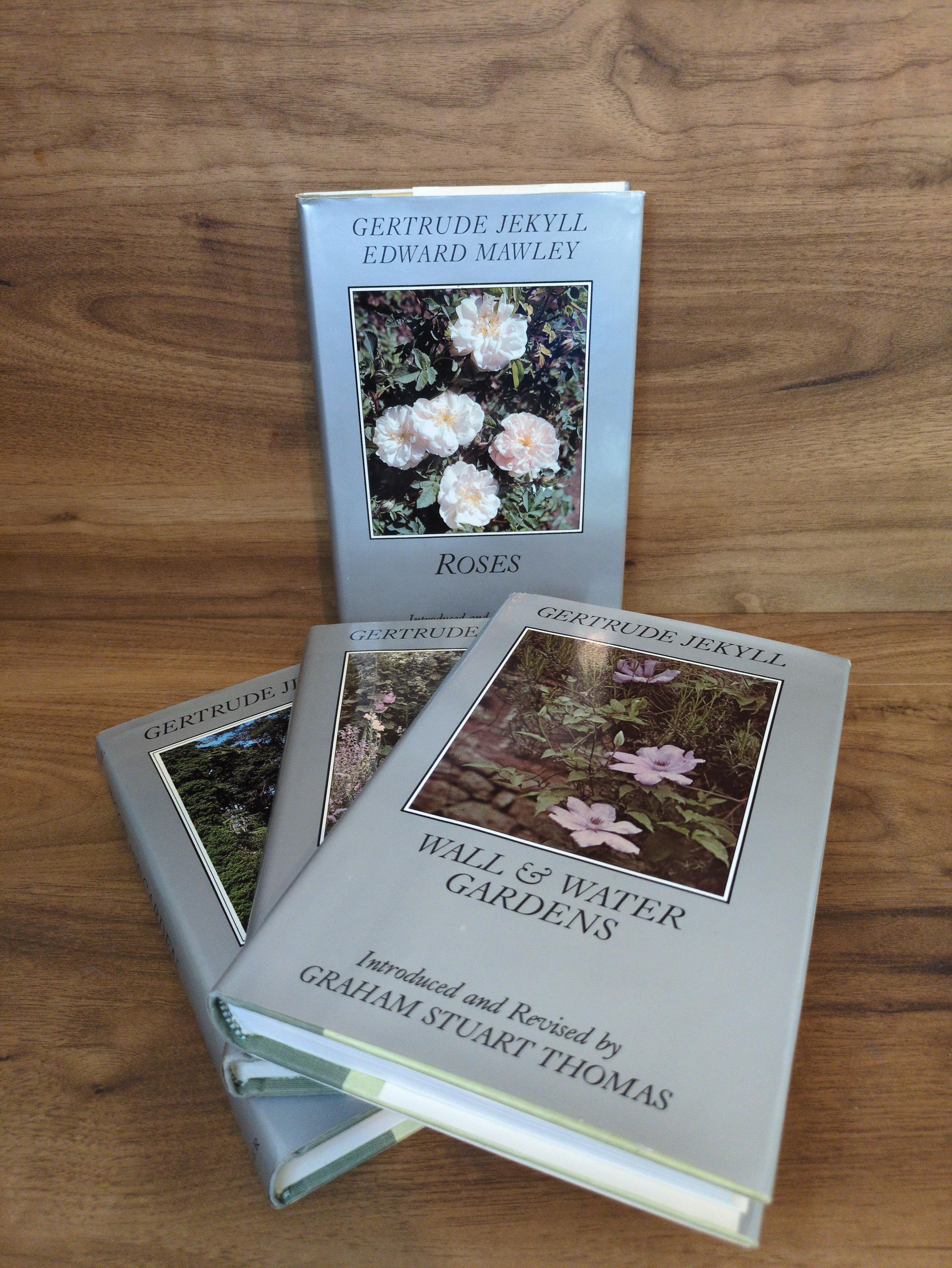 Gertrude Jekyll Garden Books set, Wall and Water Gardens, Wood and Garden, Colour Schemes, Roses, 1983 Hardcover Set