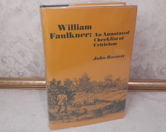 Crítica de William Faulkner: Primera edición de 1972, tapa dura, lista de verificación anotada