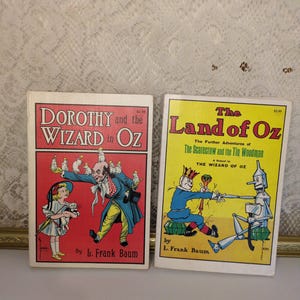 Vintage Wizard of OZ Paperback Book Set: The Land of Oz and Dorothy and the Wizard of Oz by L Frank Baum, Illustrated by John R Neill