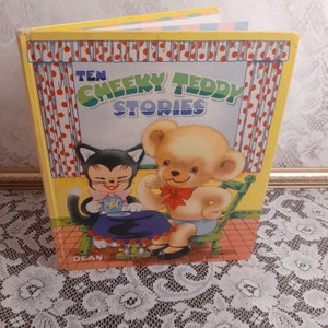 children’s storybook, Ten Cheeky Teddy Stories book, Violet M Williams, 1961 vintage hardcover kids book