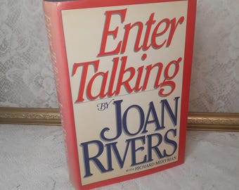 Comedian autobiography, Enter Talking, Joan Rivers, 1986 vintage hardcover, humor memoir