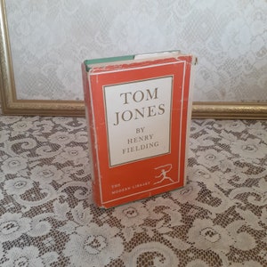 Vintage Modern Library book, Henry Fielding Tom Jones novel, 1950 hardcover classic literature