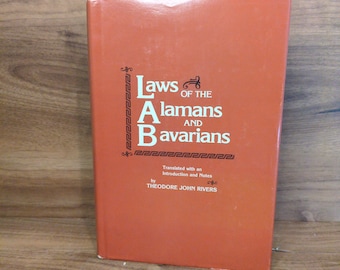 Medieval law book Laws of the Alamans and Bavarians 1977 Hardcover