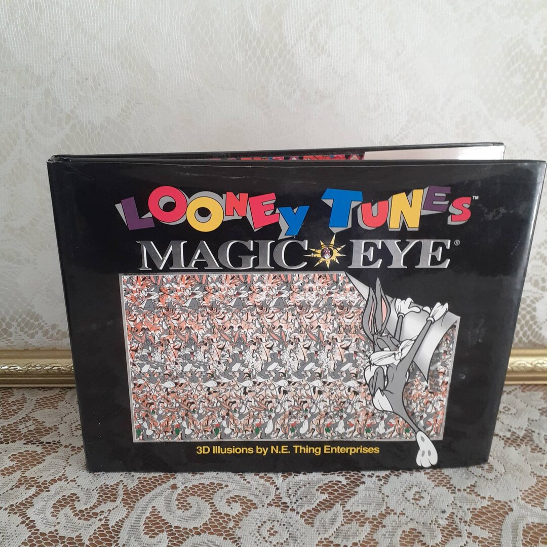 vintage-90s-kids-fads-looney-tunes-magic-eye-hardcover-etsy