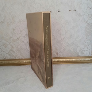 Revolutionary War history book, Washington and His Generals JT Headley 1991 hardcover slipcase vintage