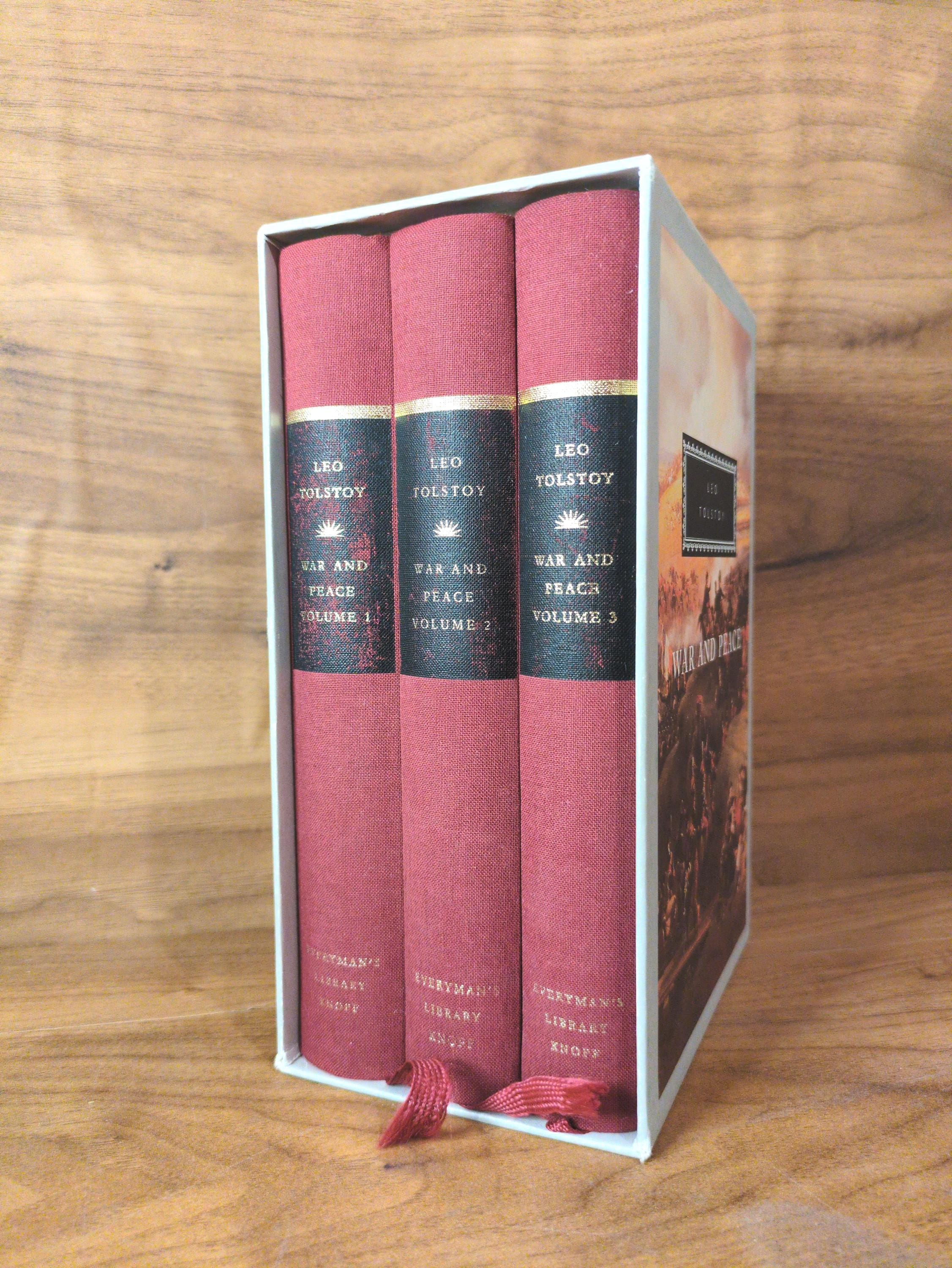War and Peace Book Set Tolstoy Everymans Library 3 Volume Box Set