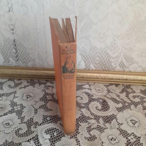 K&ouml;nnte beinhalten: Ein Vintage-Buch mit dem Titel "The Black Doctor" von A. Conan Doyle. Das Buch hat einen verblichenen orangefarbenen Einband mit schwarzem Text und einer kleinen Illustration eines Hauses. Die Seiten sind gealtert, und der Buchr&uuml;cken weist Abnutzungserscheinungen auf.