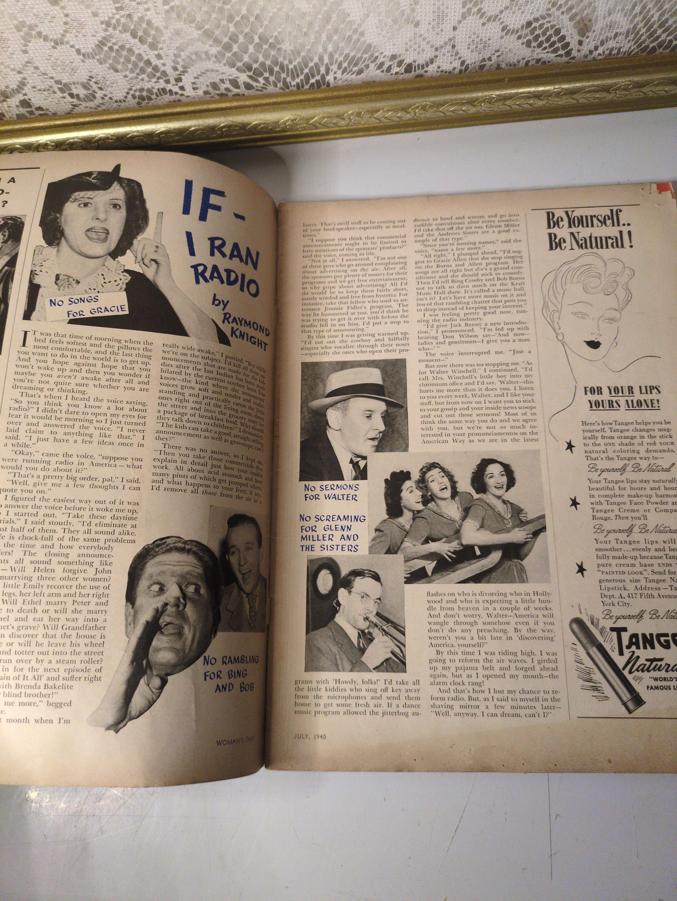Vintage Magazine, Woman's Day July 1940, Early WWII Era Issue