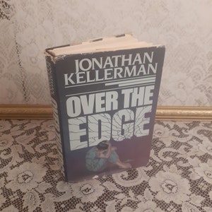 psychological thriller book, Over the Edge book, Jonathan Kellerman, 1987 vintage hardcover BCE