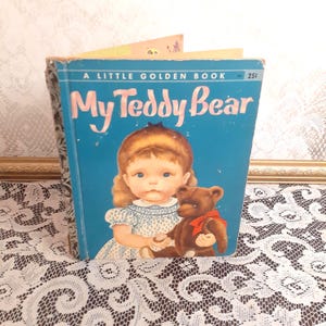 Vintage Little Golden Book My Teddy Bear by Patsy Scarry illustrated by Eloise Wilkin 1953 hardcover childrens classic