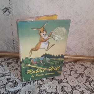 Children’s chapter book, Rabbit Hill by Robert Lawson, 1966 vintage hardcover, classic animal story, Newbery Medal winner