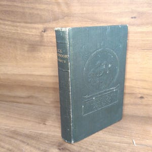 May include: A vintage green hardcover book titled "I.C.S. Handbook for Chemists". The book has gold lettering on the spine and a decorative embossed design on the cover. The book is slightly worn.