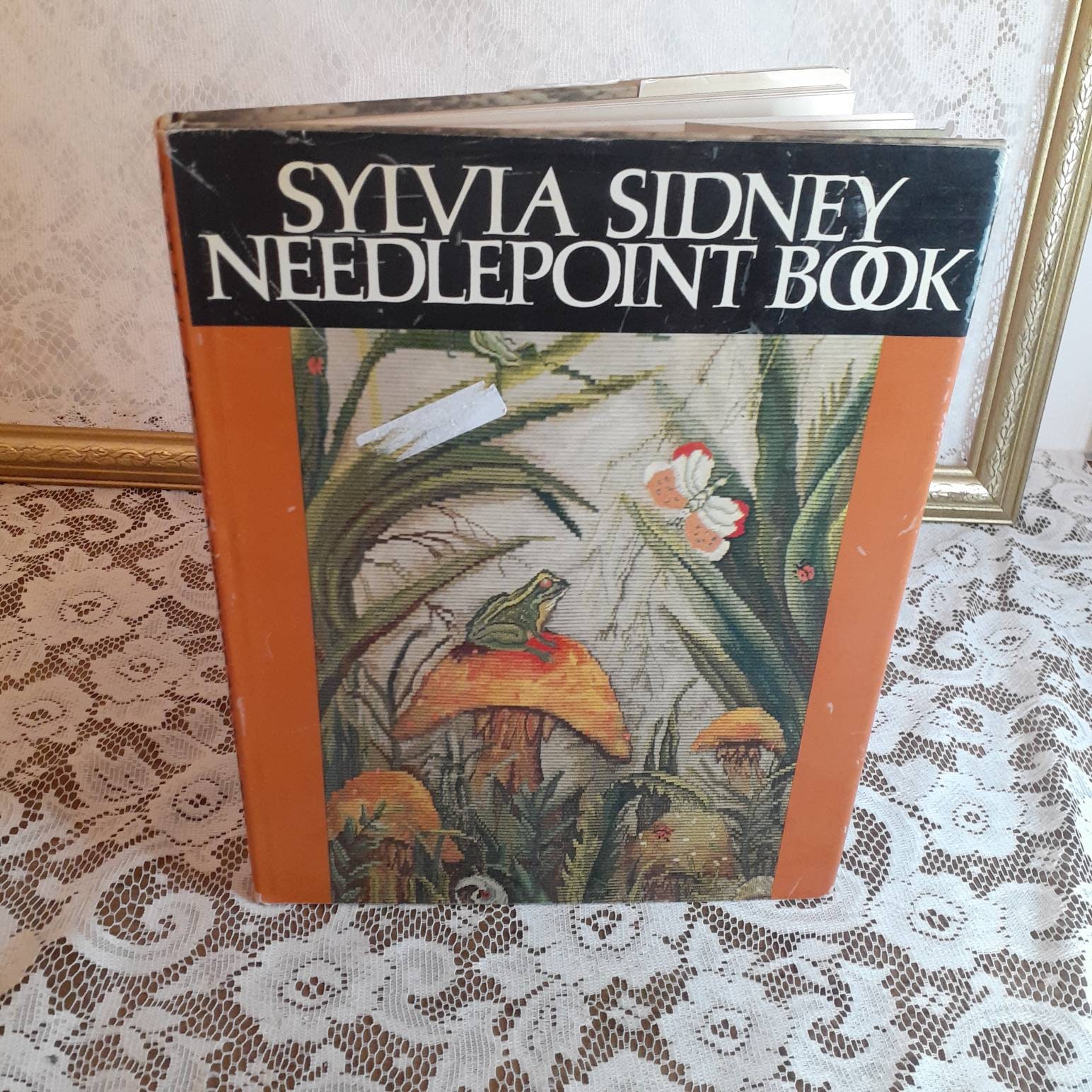 Sylvia Sidney Needlepoint Book, Vintage 1968 Hardcover Book 