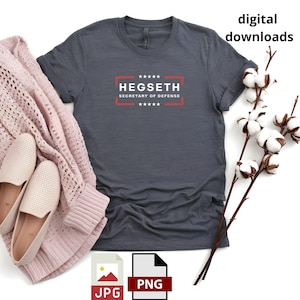 Hegseth Secretary of Defense Patriotic Supporters t shirt png jpg