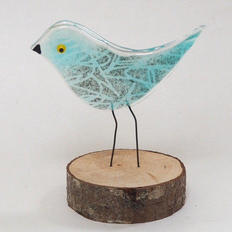 Glass Bird Standing Bird Decoration Fused Glass Bird Handmade Glass Bird EB 1317 image 9