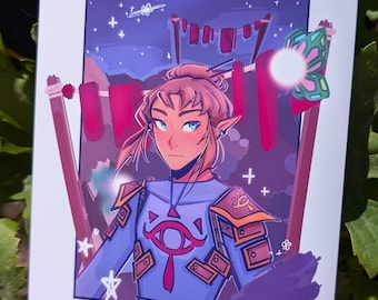 Link BOTW Sheikah Legend of Zelda Breath of the Wild Print