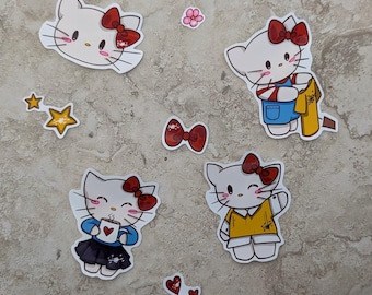Hello Kitty Sticker Bundle - 8 Glossy Stickers