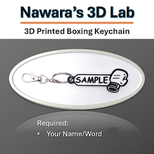 Personalized Boxing Keychain - 3D Printed